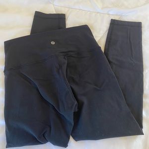 Black Lululemon Wunder Under High Rise Leggings